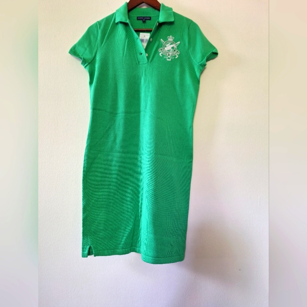 Ralph Lauren Cotton Polo Short Sleeve Dress Size M NWT (1005)